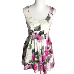 Elle Floral Pink and Green Dress